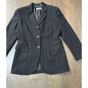 Philippe Adec Paris Bergdorf Striped Blazer Jacket~ 97%wool~US 8 / 40‎